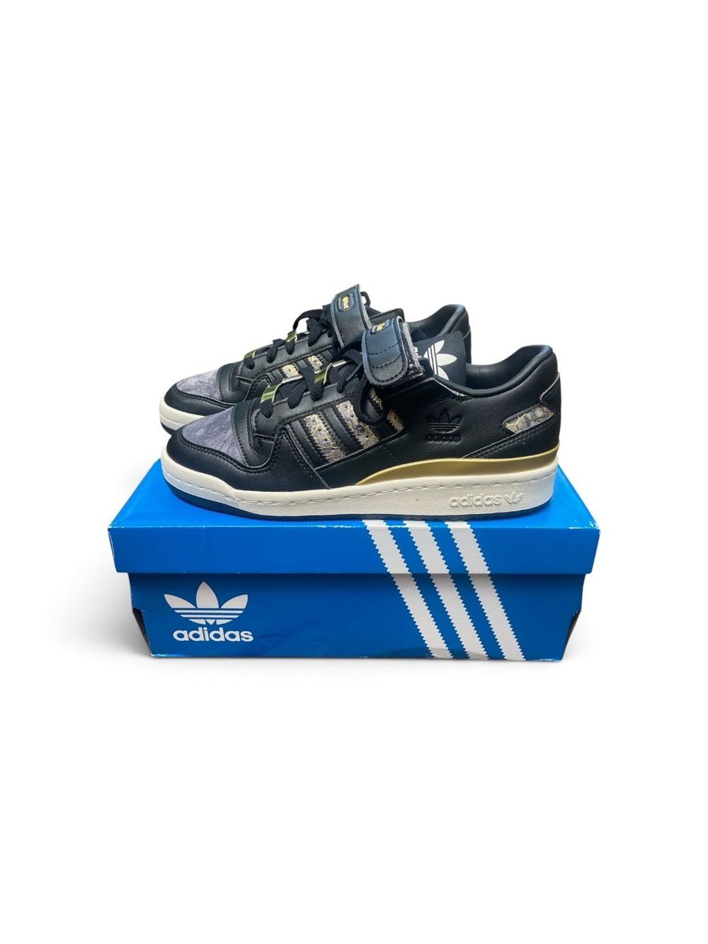 Adidas x Candace Parker Forum Low Black Sneakers with Gold
